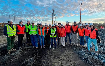 Socios del Comité de Infraestructura visitaron obras del Puente Ferroviario